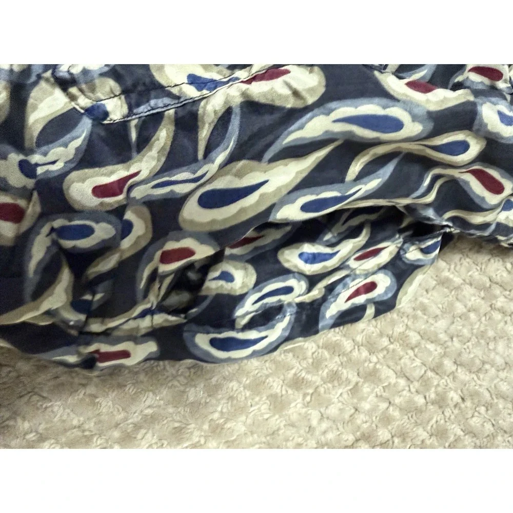 Vintage‎ 100% Silk Boxers Boxer Shorts Mens Medium Blue Paisley
